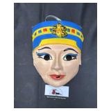 Vintage plastic cleopatra Halloween mask