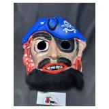 Vintage plastic bearded pirate Halloween mask