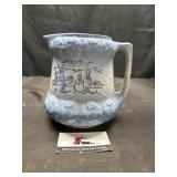 Stoneware danish pitcher - chipped and cracked