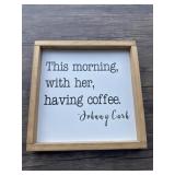 Wooden Johnny Cash sign