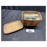 Longaberger recipe box full of recipes