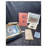 Scrapbook, Currier & Ives calendar and misc