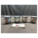 Polish pottery little mugs