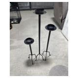Vintage Metal  tall candle holders