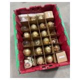 Tote of Christmas ornaments