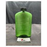 Vintage green glass water jar