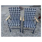 Metal frame folding lawn chairs