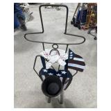 Metal 4th of July planter holder