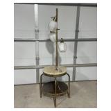 MCM side table with lamp