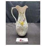 Belleek Rose Isle Garden pitcher