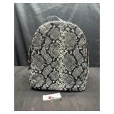 Also snakeskin back pack purse