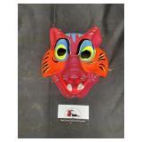 Vintage plastic tiger Halloween mask