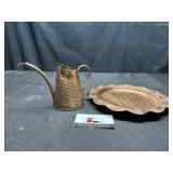 Copper platter and pitcher