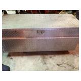 Diamond tread tool box on dollie wheels