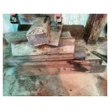 Saw horse legs, blocks