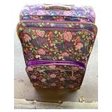 Large Lily Bloom rolling suitcase