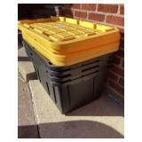 Four heavy duty Totes