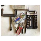 Hardware, wrenches, C Clamp, misc