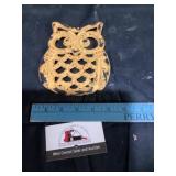 Cast iron owl trivet