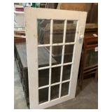 Glass panels short door approximately 31 1/2 x 56