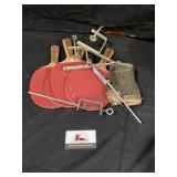 Ping-pong, paddles and net