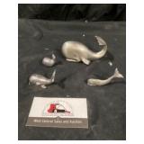 Pewter whales