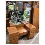 Vanity, headboard, footboard rails