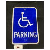 Metal handicap parking sign 12 x 18
