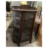 Oak curb glass China cabinet approximately 13 x