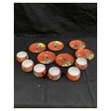 Japanese tea cups of saucers