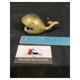 Brass whale ashtray