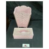 Vintage garbage can Kleenex holder