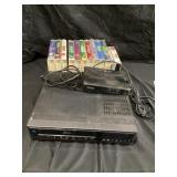 Zenith VCR with RCA antenna and VCR movies