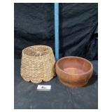 Lampshade wooden bowl