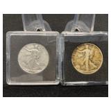 Two 1941 Walking Libery Halves