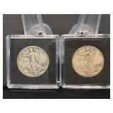 Two Walking Libery Halves