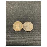 Two 1912 D Lincoln Pennies