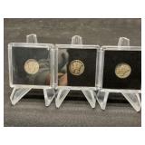 3 Mercury Dimes 1920's Era