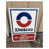 Delco Auto Air Conditioning metal sign-double