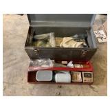 Metal Toolbox with Misc Hardware