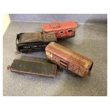 Vintage metal train cars
