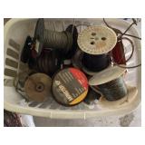 Basket of various rubber coated  wire