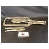 Clamp and adjustable pliers