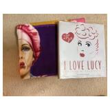 I love Lucy book and blanket