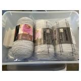 Tote of grey yarn