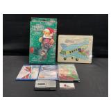 GE recorder, movies, puzzle and decor