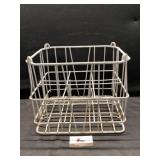 Metal milk bottle basket