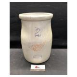 Redwing stoneware crock