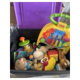 Tote of kids toys