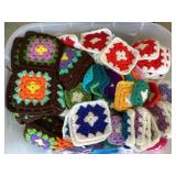 Tote of Crocheted granny squares